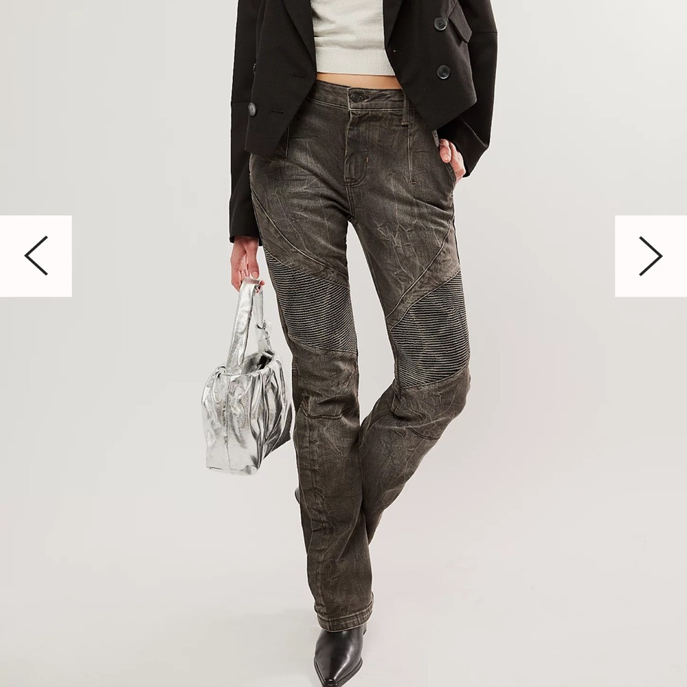 NWOT Free People Vector Moto Flare Jeans - Picture 5 of 5